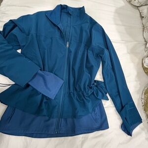 Sweaty Betty Lightweight Running Jacket Blue Zip Up Athletic Windbreaker M